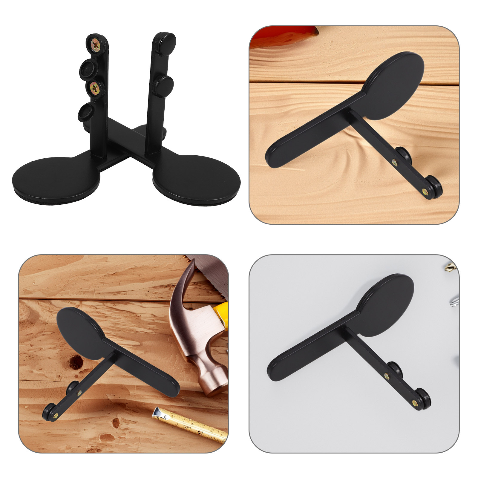 Desk Setup Organizer - ชุดอุปกรณ์ติดตั้งแผ่นเพ็กบอร์ดโลหะ 1 คู่ สำหรับติดตั้งบนโต๊ะ ใช้จัดระเบียบและแสดงสิ่งของบนโต๊ะทำงาน สำหรับการจัดเตรียมพื้นที่ทำงานที่บ้าน
