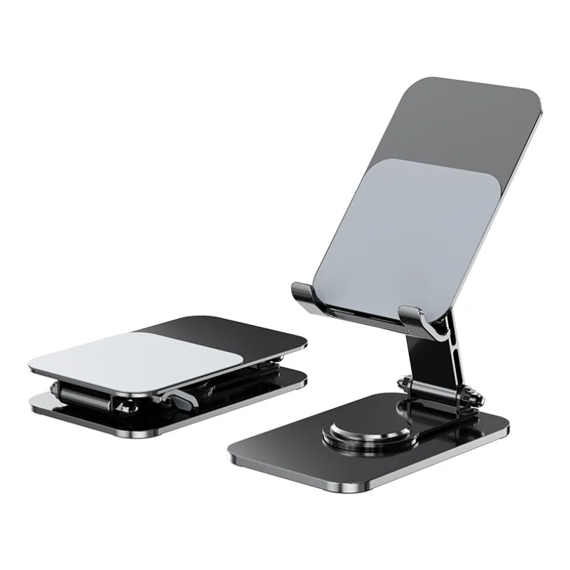 Desk Setup Stand - ยูนิเวอร์แซล เมทัล 360 ° ขาตั้งโทรศัพท์แบบหมุนได้ แท็บเล็ตแบบพกพา