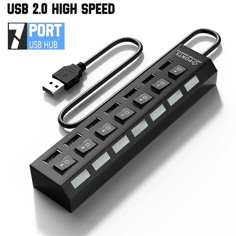 Desk Setup Usb Hub - ฮับ USB 3.0 7 in 1