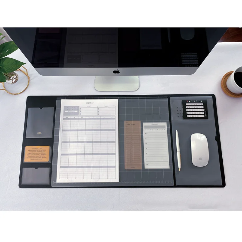 Desk Pad Leather Large - แผ่นรองเมมโมแบบพกพา แผ่นรองเมาส์ขนาดใหญ่ แผ่นรองเมาส์กันน้ำ แผ่นรองเมาส์กันลื่น หนัง PU