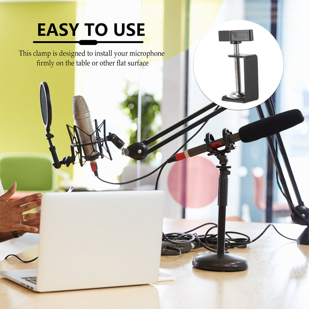 Desk Setup Tablet - แคลมป์ยึดโต๊ะเหล็กความแข็งแรงสูงสำหรับติดตั้งจอภาพ แล็ปท็อป แท็บเล็ต ใช้ได้กับโต๊ะทุกประเภท เหมาะสำหรับการติดตั้งในบ้านและสำนักงาน