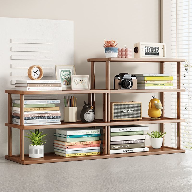 Desk Setup Organizer - ชั้นวางของแบบหลายชั้นประหยัดพื้นที่สำหรับโต๊ะทำงาน, ชั้นวางหนังสือขนาดเล็กแบบหลายชั้นสำหรับโต๊ะอ่านหนังสือ โต๊ะทำงาน หอพัก หรือเคาน์เตอร์