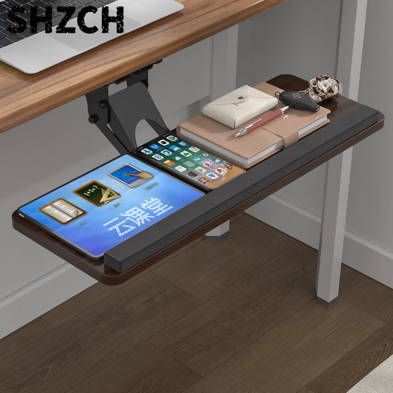 Ergonomic Desk Setup Keyboard - ‌ ถาดวางคีย์บอร์ดใต้โต๊ะแบบ Ergonomic พร้อมแผ่นรองเมาส์แบบหมุนได้ - ลิ้นชักเลื่อนปรับได้สำหรับคอมพิวเตอร์