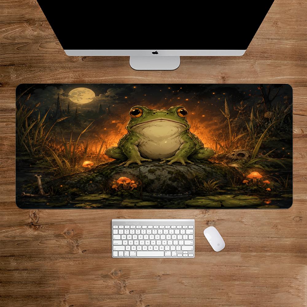 Desk Setup Gaming And Work - แผ่นรองเมาส์รูปกบแสนน่ารัก อุปกรณ์เสริมสำหรับโต๊ะทำงาน แผ่นรองเมาส์สำหรับเล่นเกม แผ่นรองเมาส์ขนาดใหญ่ สำหรับเล่นเกม ทำงานในออฟฟิศ