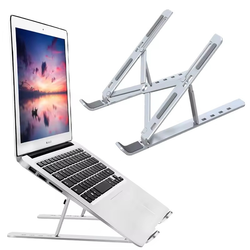 Desk Setup Mac - ขาตั้งระบายความร้อนสำหรับโน้ตบุ๊กแบบพกพา ขาตั้งปรับระดับได้สำหรับคอมพิวเตอร์โน้ตบุ๊ก ขาตั้งแล็ปท็อปสำหรับ Macbook Air อุปกรณ์เสริมสำหรับโต๊ะทำงานในสำนักงาน