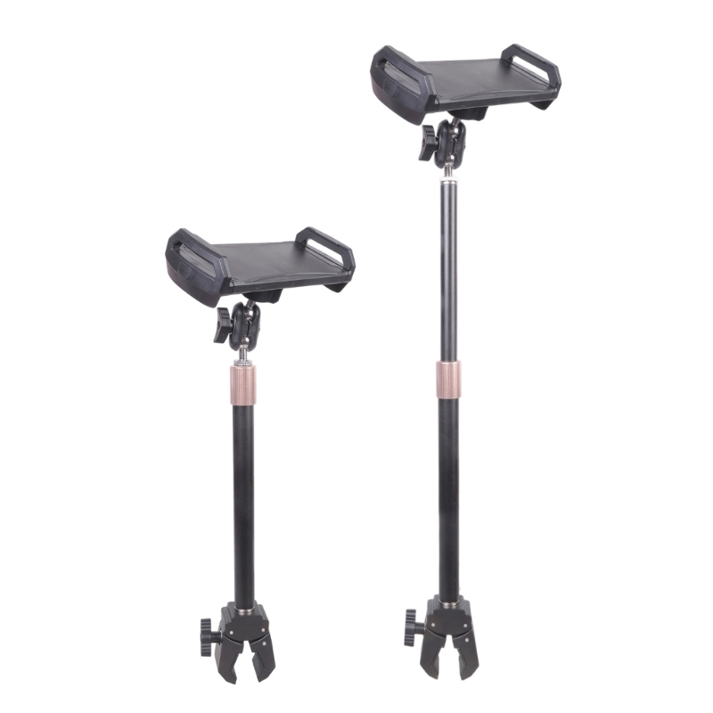 Desk Setup Tablet - U75B สองความยาวปรับผู้ถือแท็บเล็ตการก่อสร้างเหล็กโต๊ะ 13-47 มม.ท่อความเข้ากันได้ 5-13 นิ้วอุปกรณ์สนับสนุนการตั้งค่า