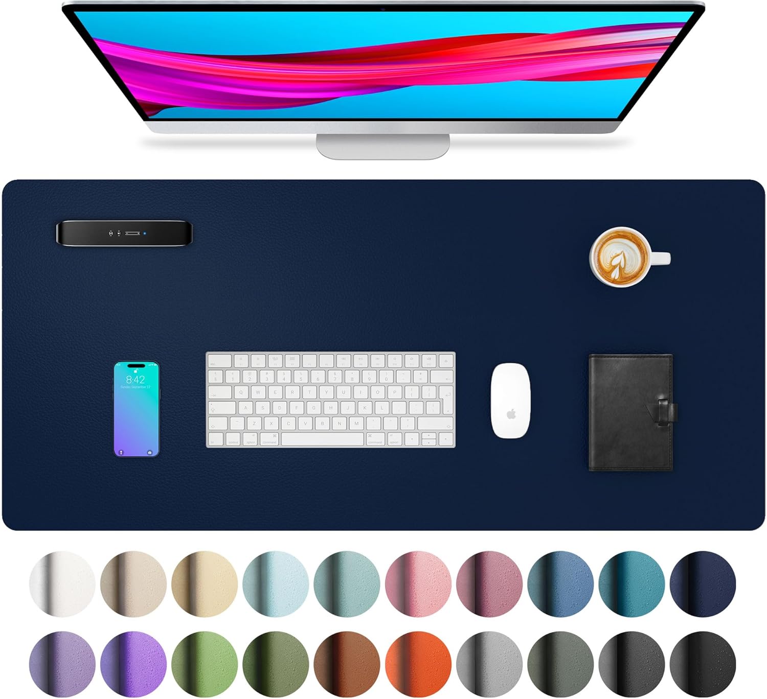 Desk Pad Protector, Office Des - Desk Pad Leather Large บทวิจารณ์และราคา