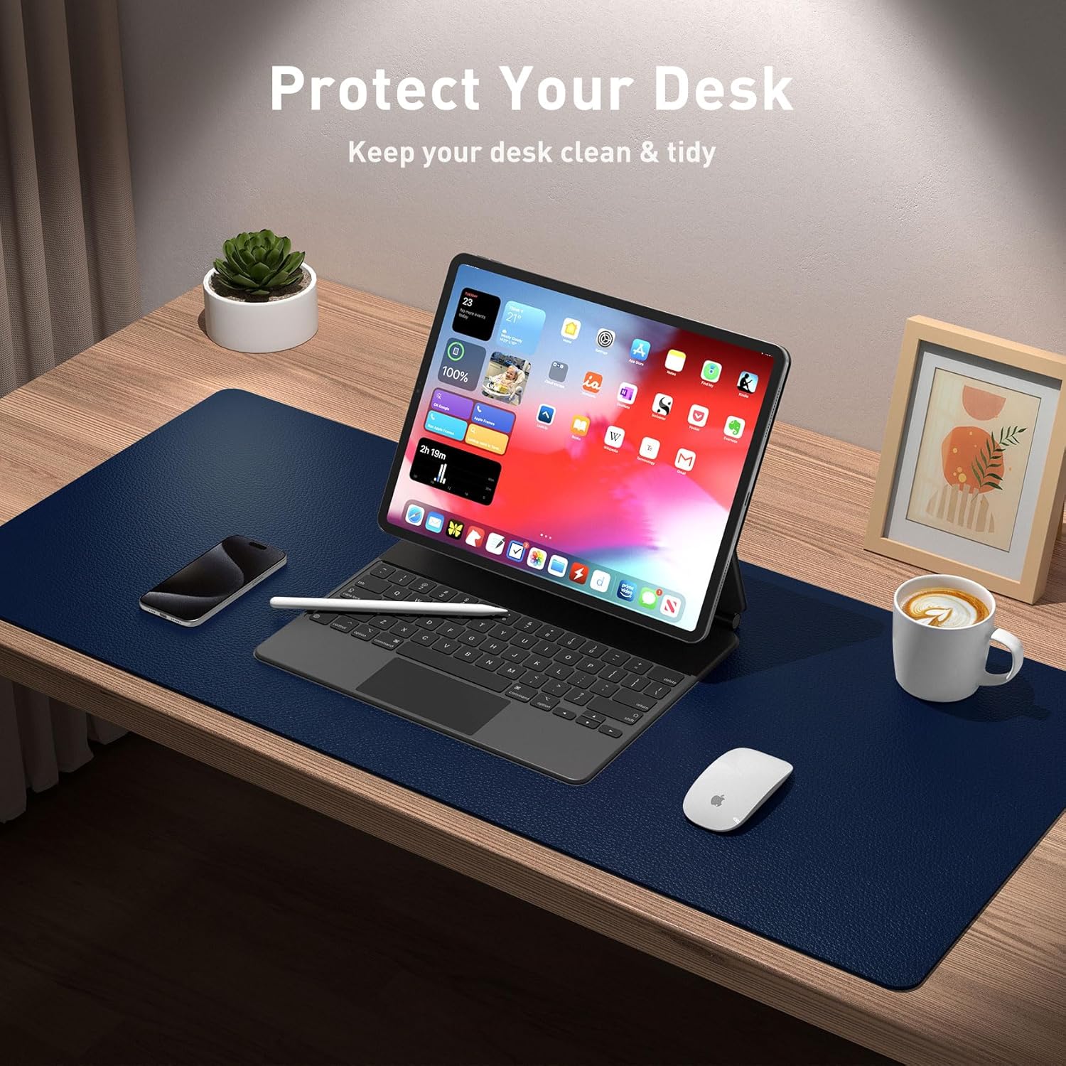 Desk Pad Protector, Office Des - Desk Pad Leather Large บทวิจารณ์และราคา