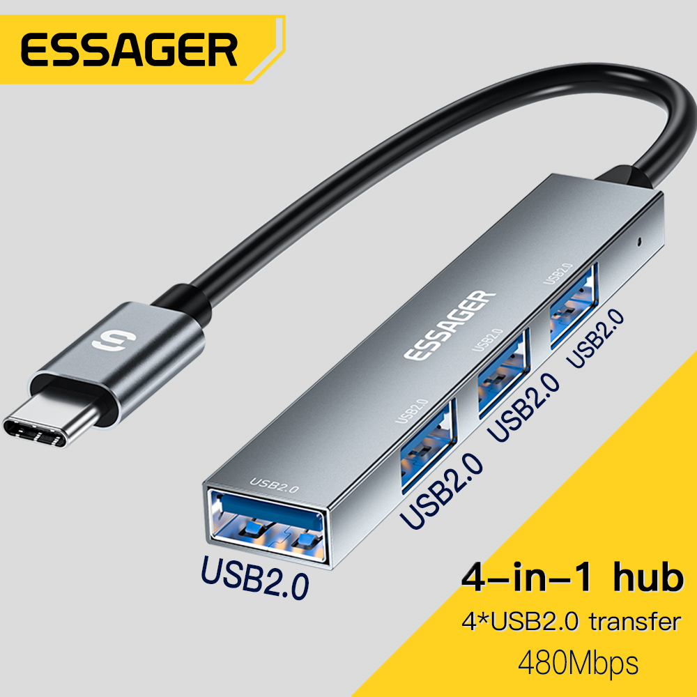 Essager 4 in 1 USB C Cable Hub - Desk Setup Usb Hub บทวิจารณ์และราคา