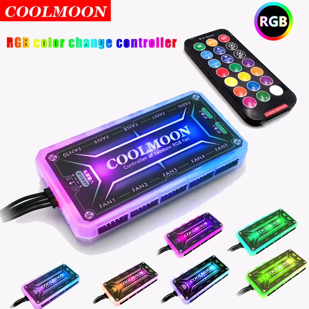 Coolmoon ตัวควบคุม ARGB 12v พั - Desk Setup Usb Hub บทวิจารณ์และราคา