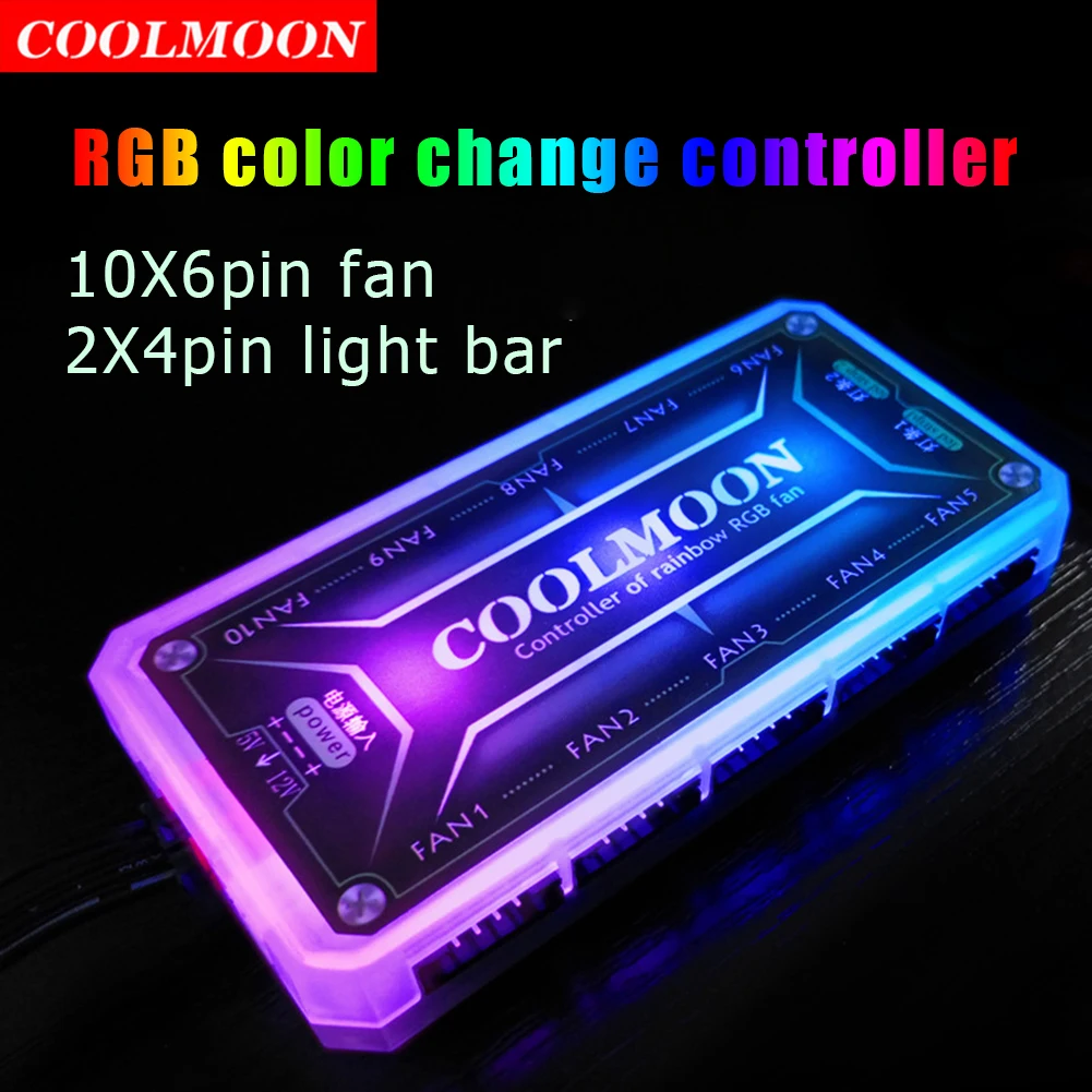 Coolmoon ตัวควบคุม ARGB 12v พั - Desk Setup Usb Hub บทวิจารณ์และราคา