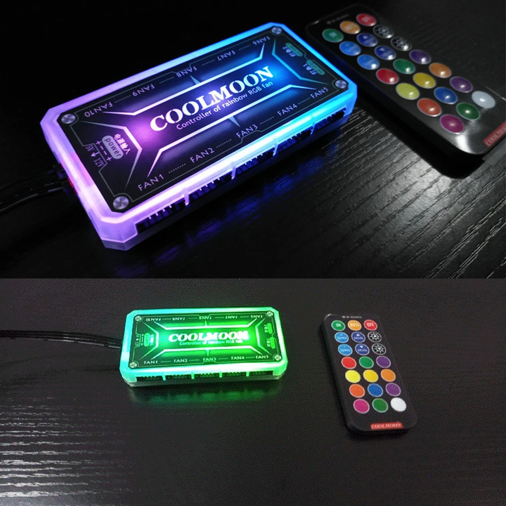 Coolmoon ตัวควบคุม ARGB 12v พั - Desk Setup Usb Hub บทวิจารณ์และราคา
