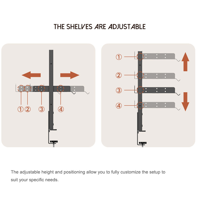 ชั้นวางของแบบหนีบขอบโต๊ะ 2 ชั้ - Desk Setup Organizer บทวิจารณ์และราคา