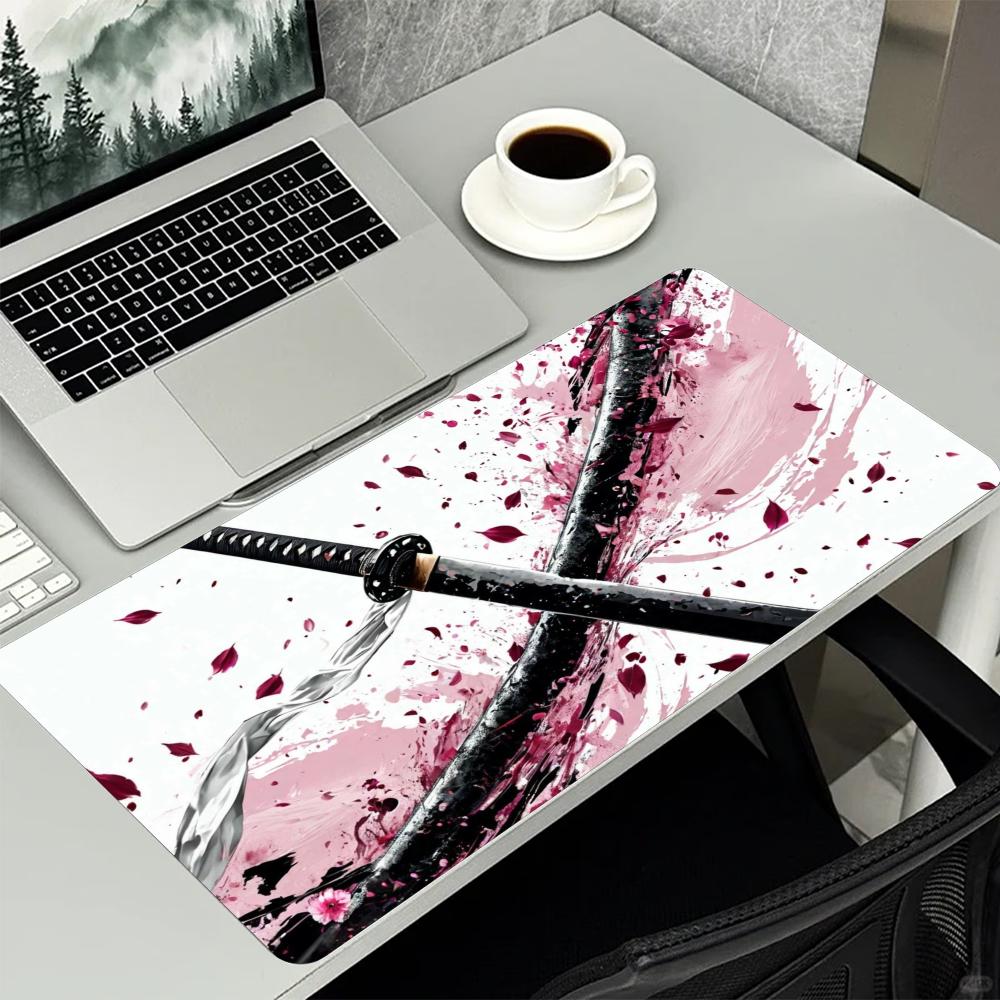 แผ่นรองโต๊ะลายดาบคาตานะซามูไรญ - Desk Setup Gaming And Work บทวิจารณ์และราคา