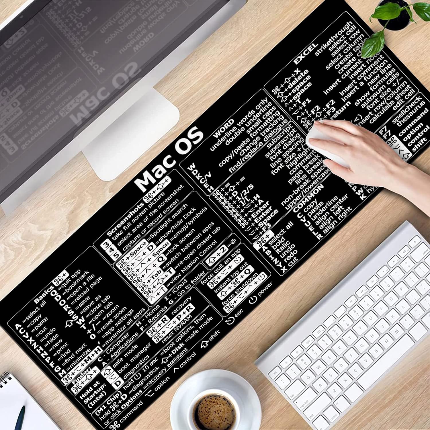 แป้นพิมพ์ลัด Mac OS, แผ่นรองเม - Desk Setup Mac บทวิจารณ์และราคา