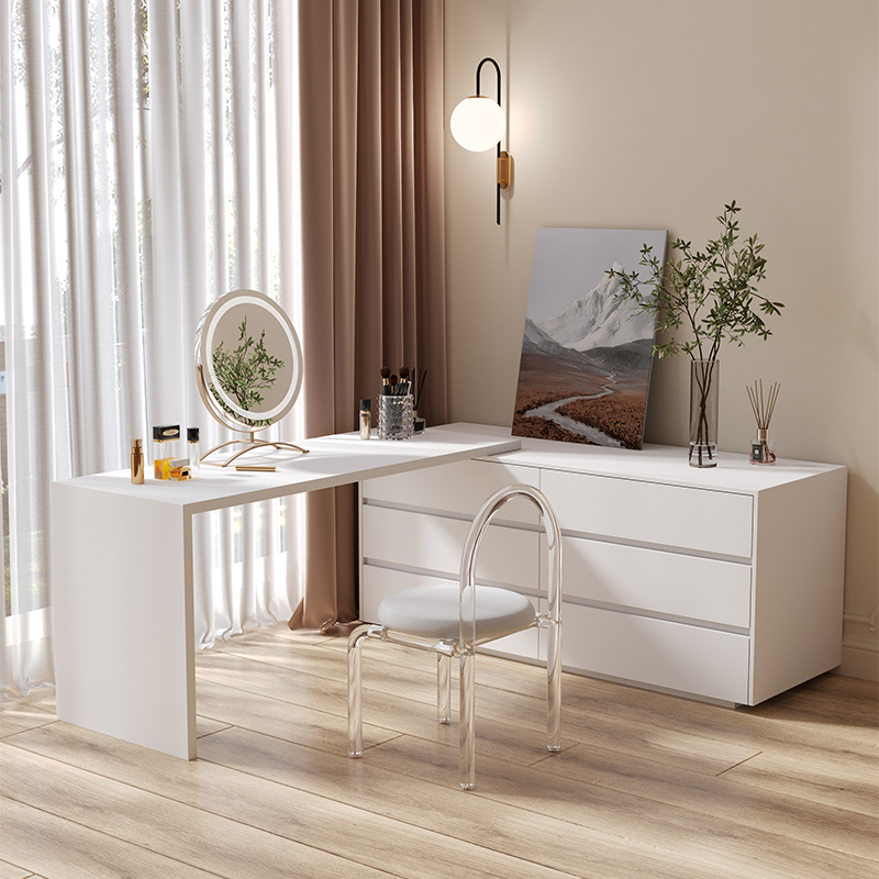 โต๊ะทำงานอเนกประสงค์รูปตัว L ส - Desk Vanity Setup บทวิจารณ์และราคา