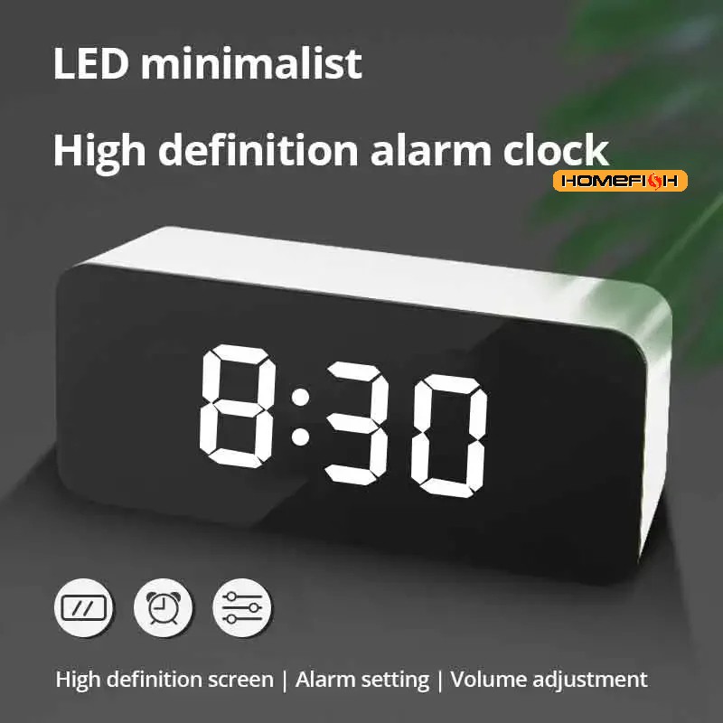 นาฬิกาตั้งโต๊ะ LED สีขาว 1 ชิ้ - Desk Setup At Home บทวิจารณ์และราคา