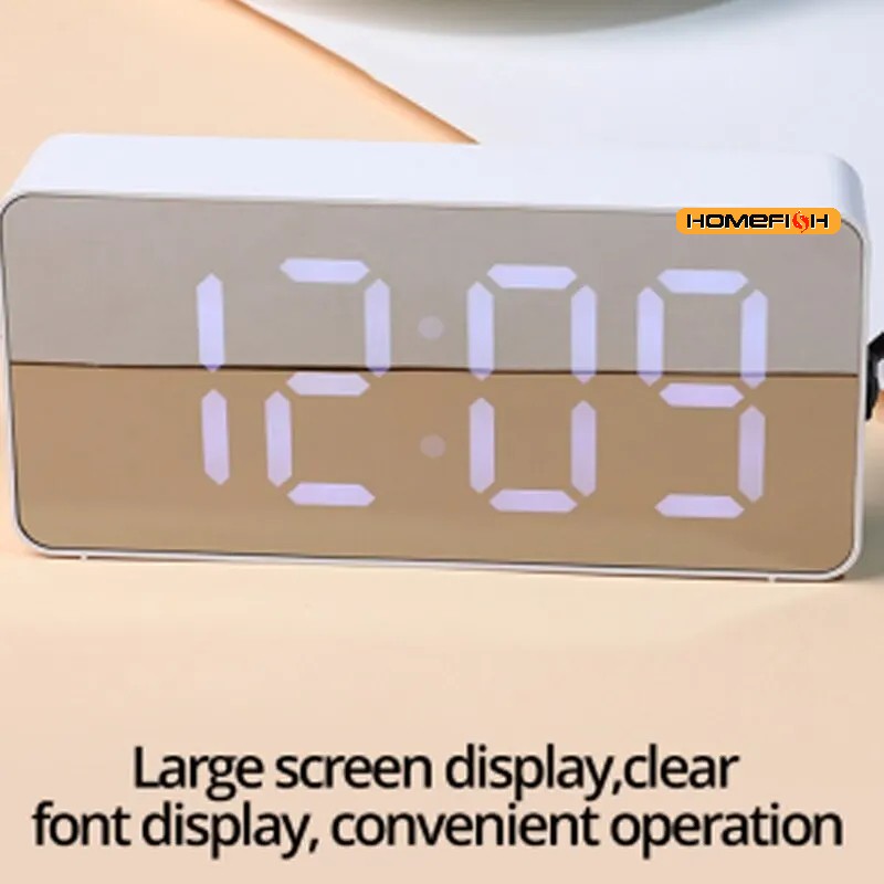 นาฬิกาตั้งโต๊ะ LED สีขาว 1 ชิ้ - Desk Setup At Home บทวิจารณ์และราคา