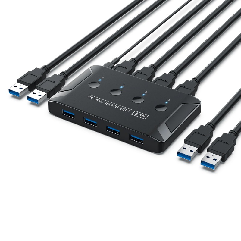 4 ใน 4 ออก KVM USB3.0 สวิตช์คว - Desk Setup Usb Hub บทวิจารณ์และราคา