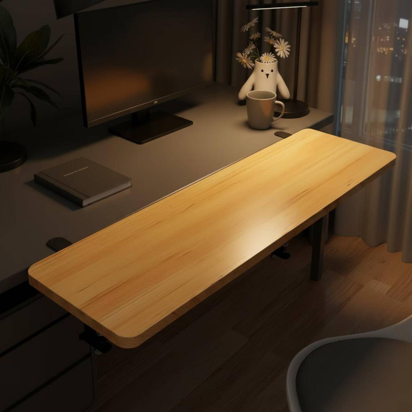 ชั้นวางโต๊ะพับได้ โต๊ะต่อขยาย  - Ergonomic Desk Setup Keyboard บทวิจารณ์และราคา