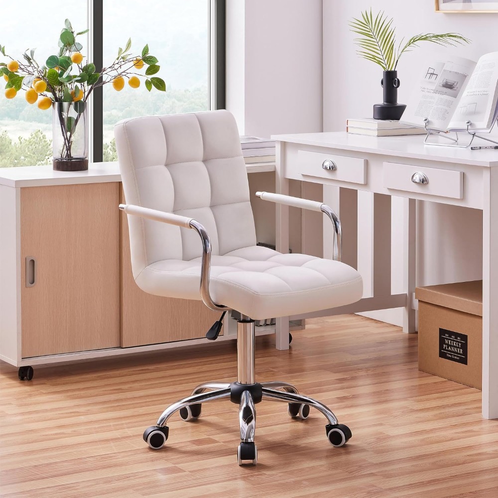 เก้าอี้โต๊ะเครื่องแป้ง - หุ้มห - Desk Vanity Setup บทวิจารณ์และราคา