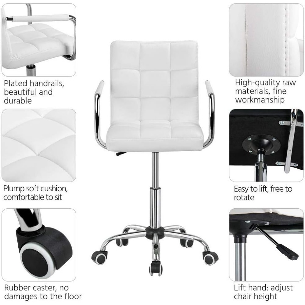 เก้าอี้โต๊ะเครื่องแป้ง - หุ้มห - Desk Vanity Setup บทวิจารณ์และราคา