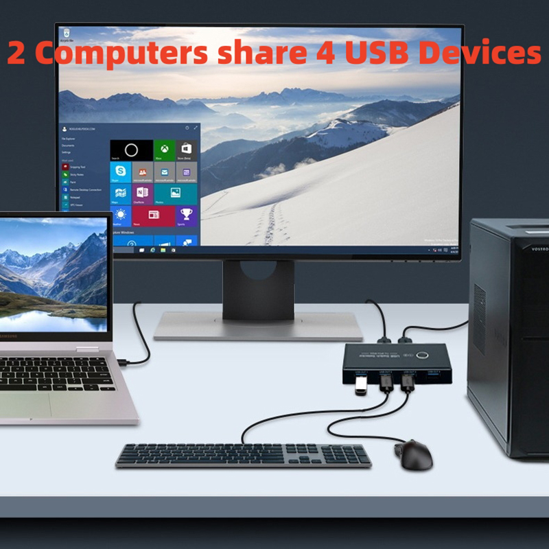 USB 2.0/3.0 KVM Switch Selecto - Desk Setup Usb Hub บทวิจารณ์และราคา