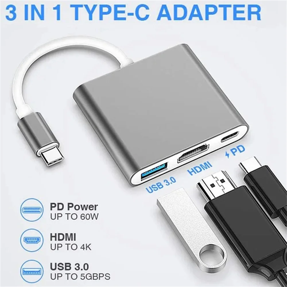 อะแดปเตอร์ USB C HUB 3-in-1 มั - Desk Setup Usb Hub บทวิจารณ์และราคา