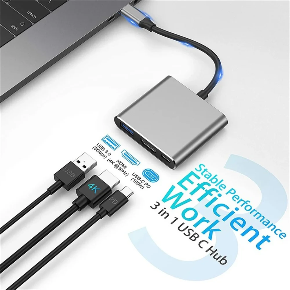 อะแดปเตอร์ USB C HUB 3-in-1 มั - Desk Setup Usb Hub บทวิจารณ์และราคา