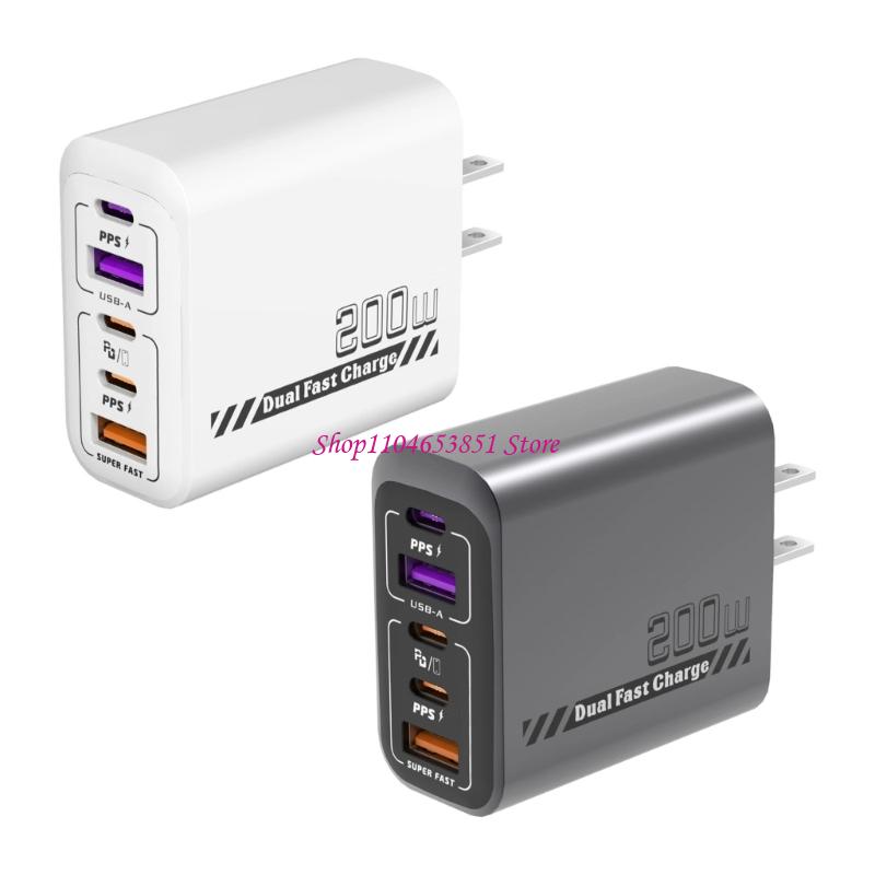 เครื่องชาร์จเร็ว 200W 5 พอร์ตพ - Desk Setup Tablet บทวิจารณ์และราคา