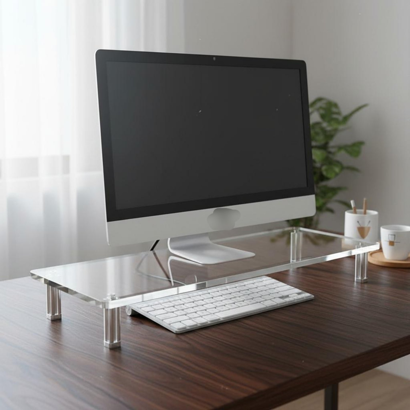 ขาตั้งจออะคริลิก โปร่งใส มองเห - Desk Setup Organizer บทวิจารณ์และราคา