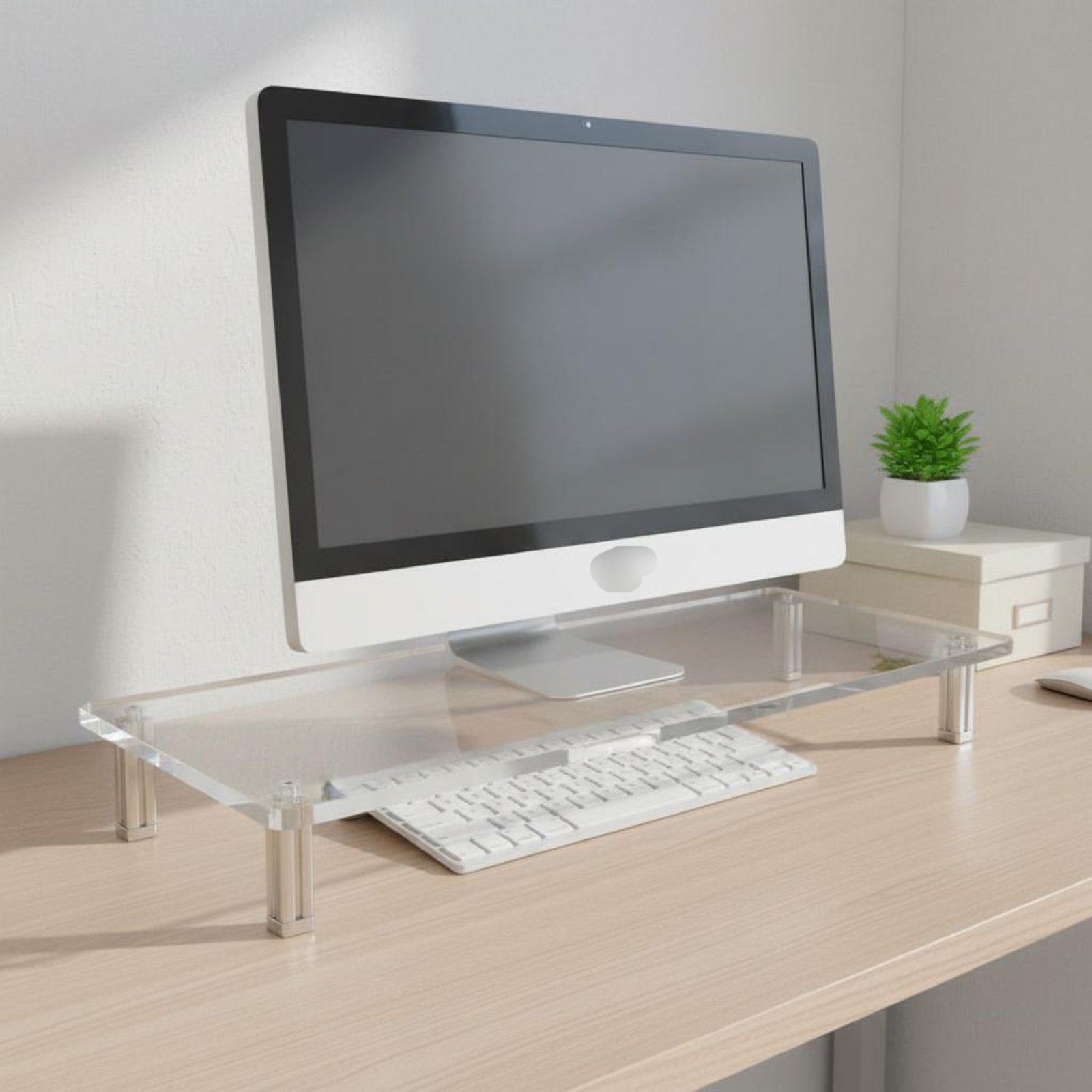 ขาตั้งจออะคริลิก โปร่งใส มองเห - Desk Setup Organizer บทวิจารณ์และราคา