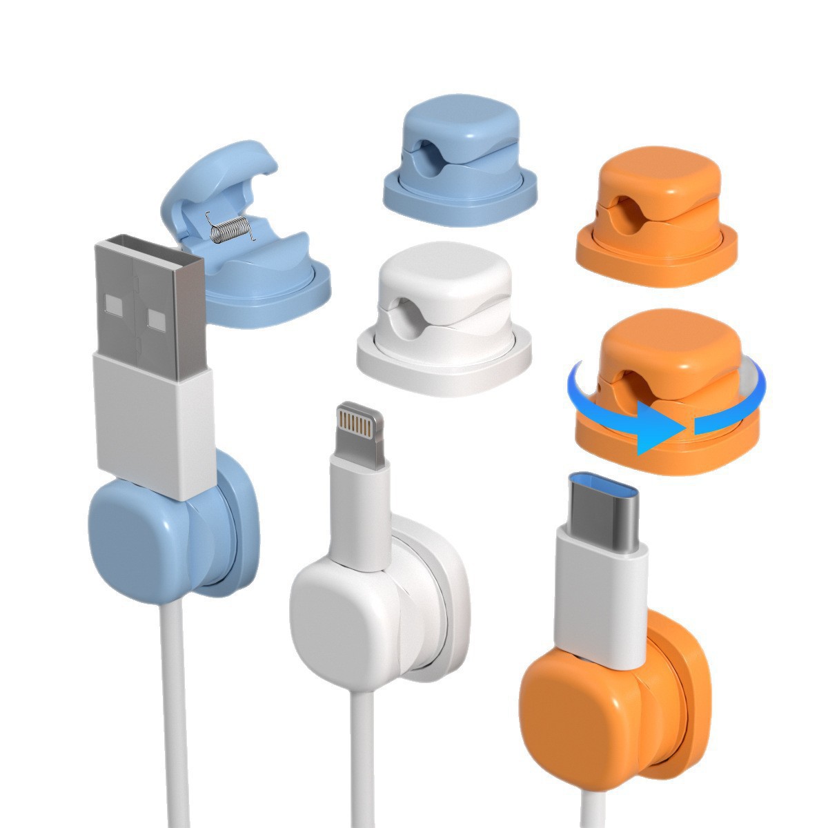 ที่เก็บสายเคเบิลแบบหมุนได้ 6 ช - Desk Setup Usb Hub บทวิจารณ์และราคา
