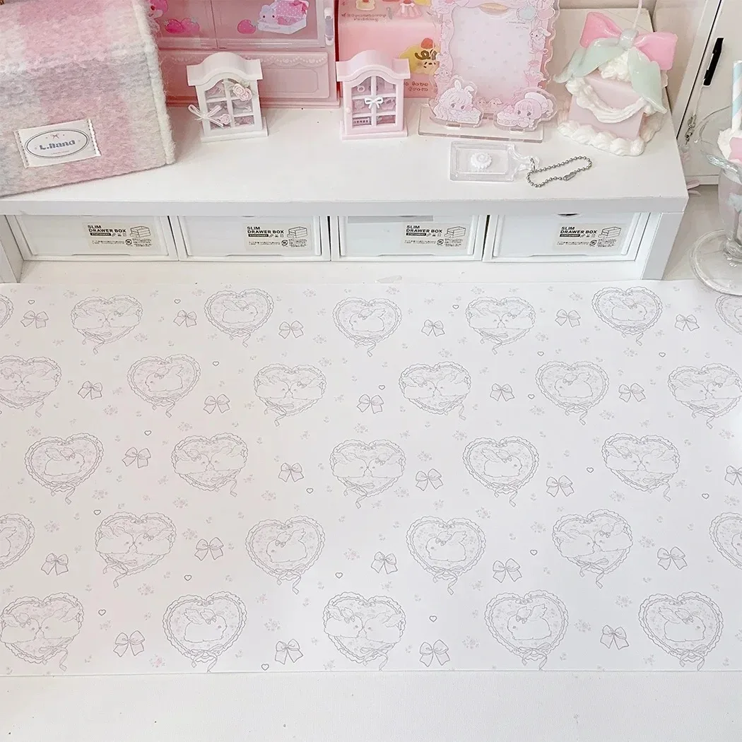 แผ่นรองเมาส์หนังลายกระต่ายสีชม - Desk Pad Leather Large บทวิจารณ์และราคา