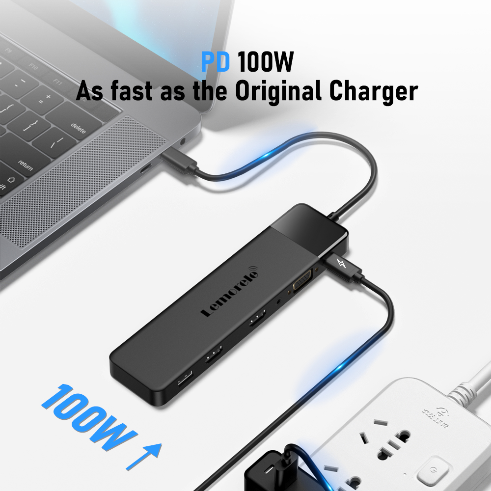 Lemorele 13-in-1 USB C HUB 4K3 - Desk Setup Usb Hub บทวิจารณ์และราคา