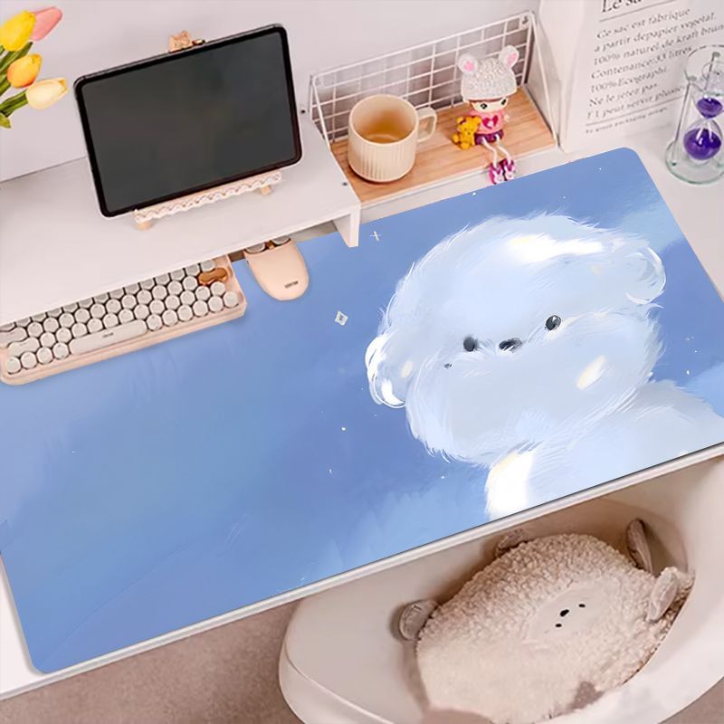 แผ่นรองเมาส์หนัง PU ลายหมีและเ - Desk Pad Leather Large บทวิจารณ์และราคา