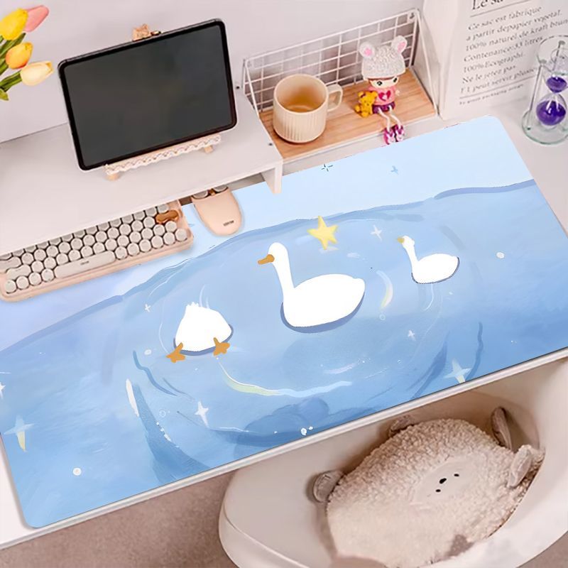 แผ่นรองเมาส์หนัง PU ลายหมีและเ - Desk Pad Leather Large บทวิจารณ์และราคา