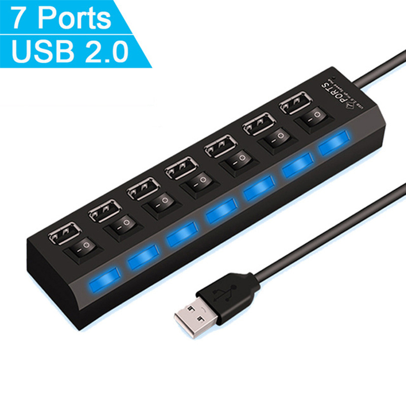 7 พอร์ตยูเอสบี 2.0 ฮับสปลิตเตอ - Desk Setup Usb Hub บทวิจารณ์และราคา
