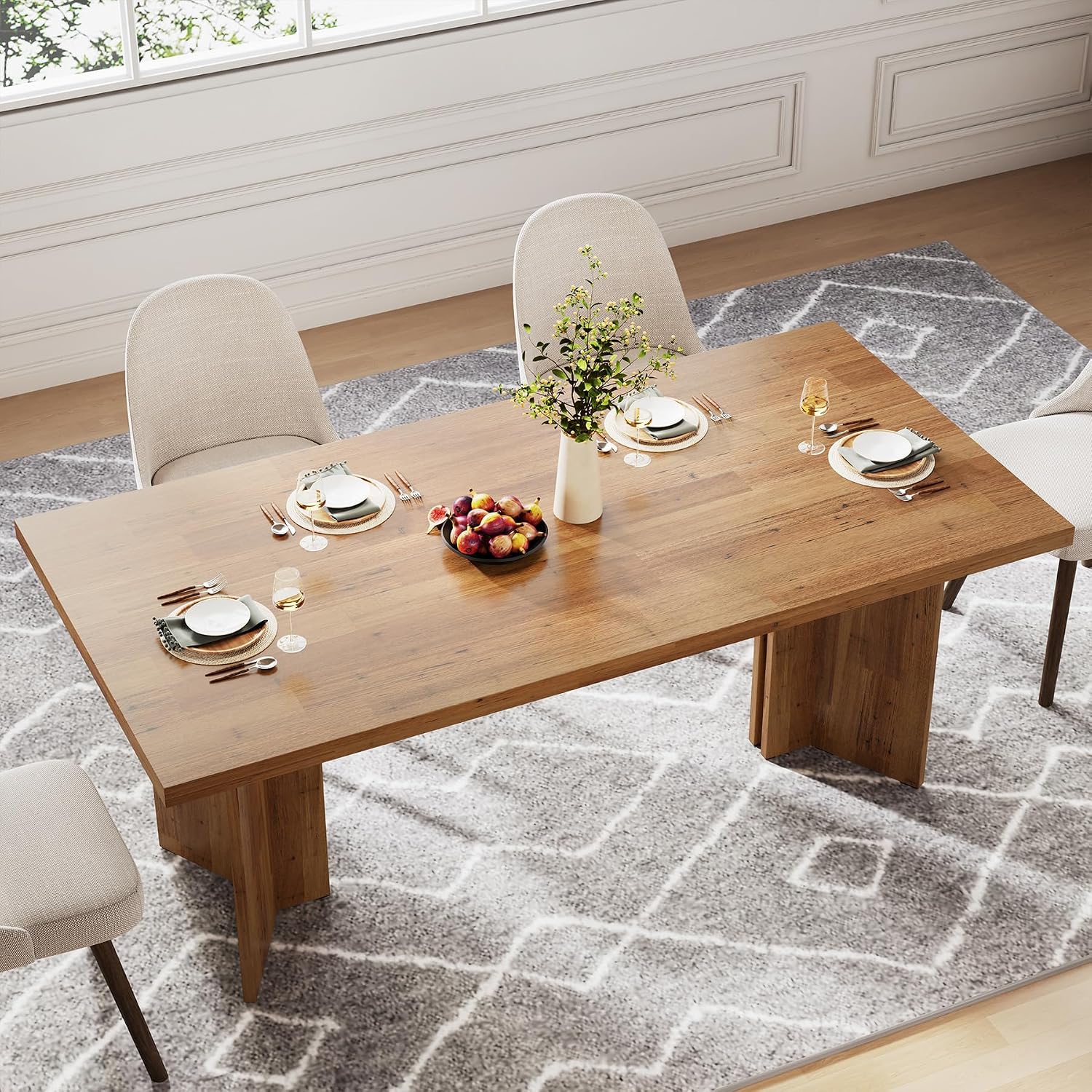โต๊ะรับประทานอาหารไม้ทรงสี่เหล - Desk Setup Living Room บทวิจารณ์และราคา